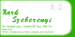 mark szeberenyi business card